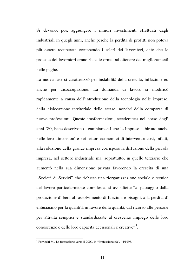 Anteprima della tesi: Il lavoro flessibile: progresso o recessione? Ricerca empirica nel territorio comasco., Pagina 11