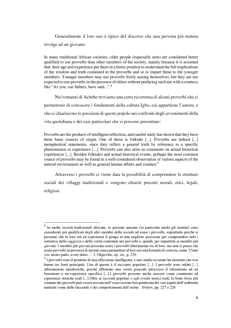 Anteprima della tesi: Tradizione e innovazione nella trilogia di Chinua Achebe, Pagina 6