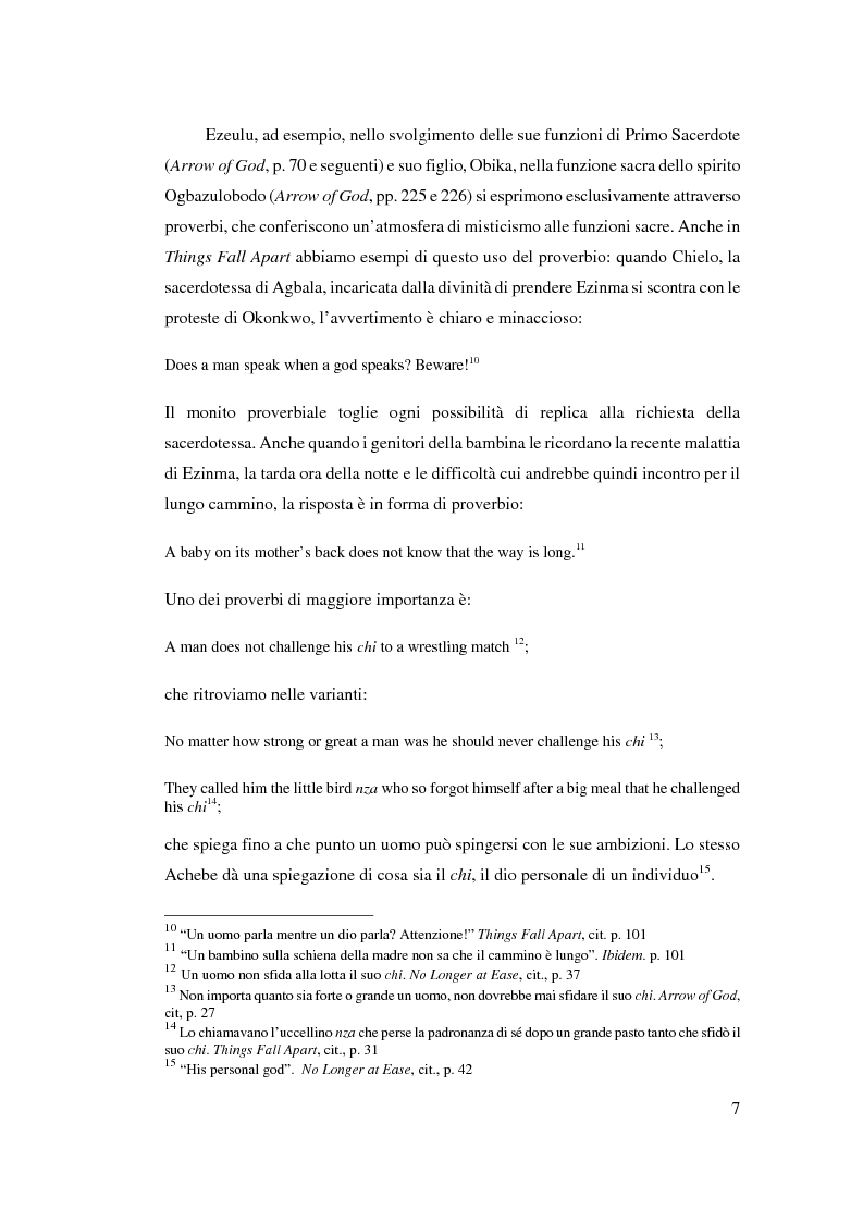 Anteprima della tesi: Tradizione e innovazione nella trilogia di Chinua Achebe, Pagina 7