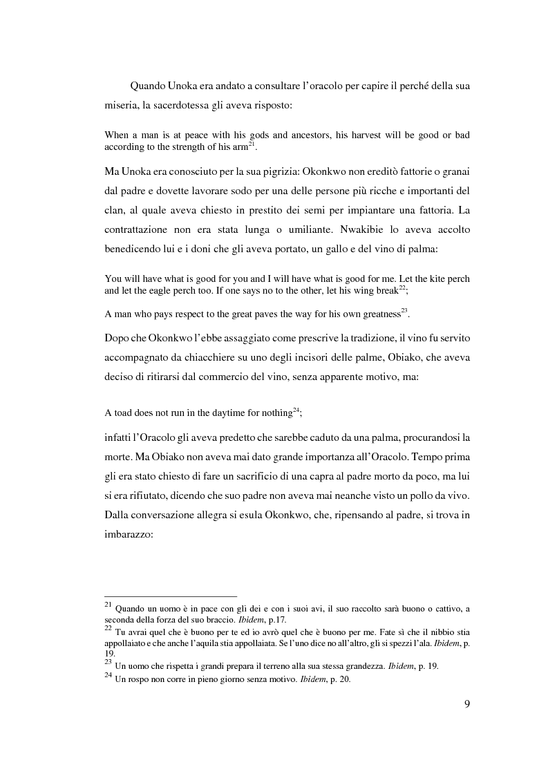 Anteprima della tesi: Tradizione e innovazione nella trilogia di Chinua Achebe, Pagina 9