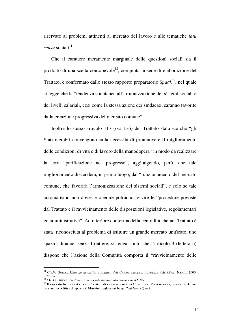 Anteprima della tesi: La tutela dei lavoratori contro i licenziamenti nell'Unione Europea e nel diritto comparato, Pagina 14