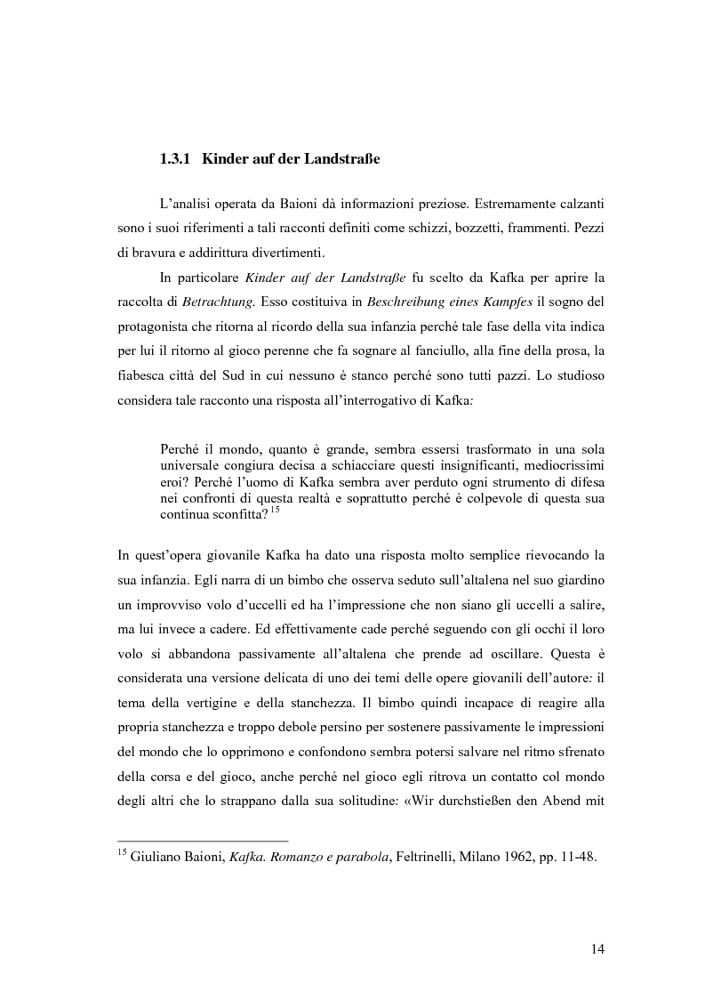 Anteprima della tesi: Betrachtung di Franz Kafka nelle traduzioni italiane, Pagina 10