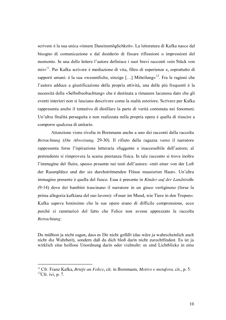 Anteprima della tesi: Betrachtung di Franz Kafka nelle traduzioni italiane, Pagina 6