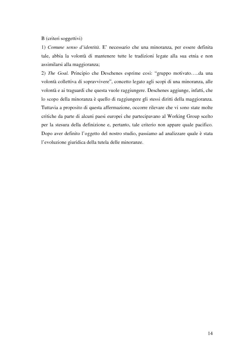 Anteprima della tesi: La tutela delle minoranze nazionali in Europa, Pagina 10
