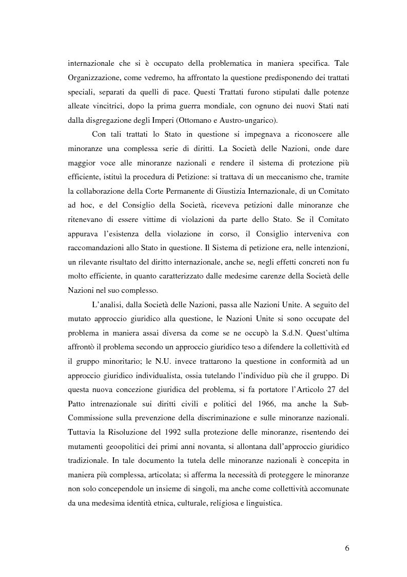 Anteprima della tesi: La tutela delle minoranze nazionali in Europa, Pagina 2