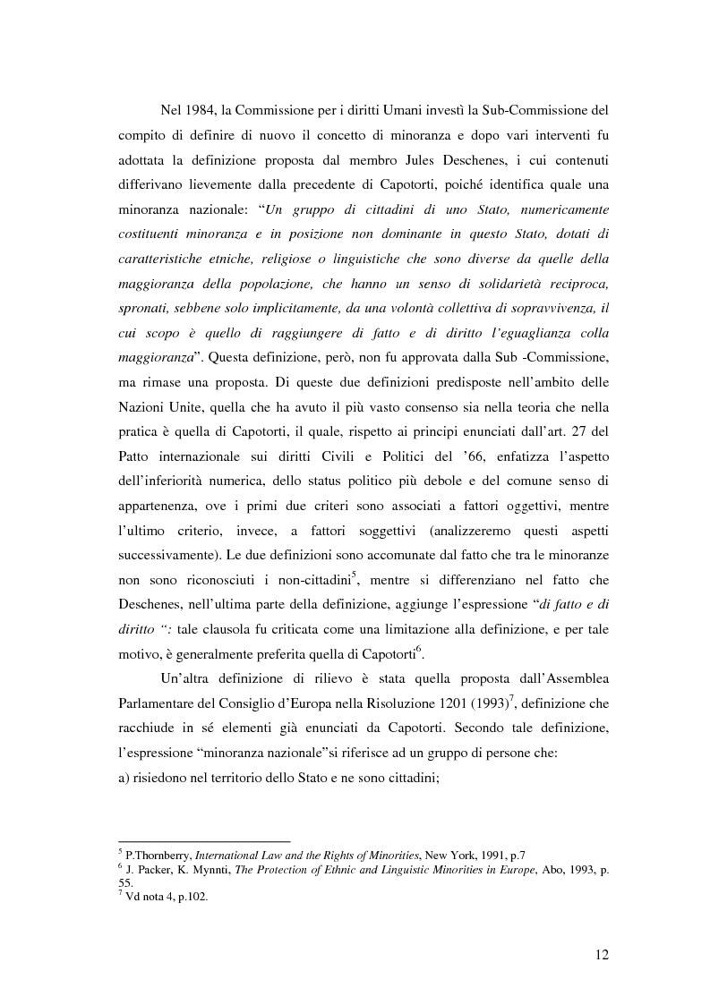 Anteprima della tesi: La tutela delle minoranze nazionali in Europa, Pagina 8