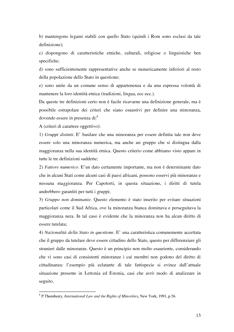 Anteprima della tesi: La tutela delle minoranze nazionali in Europa, Pagina 9