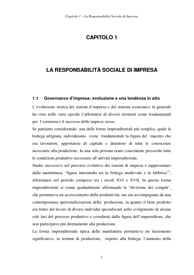 Anteprima della tesi: Responsabilità sociale di impresa e Workplace, Pagina 6