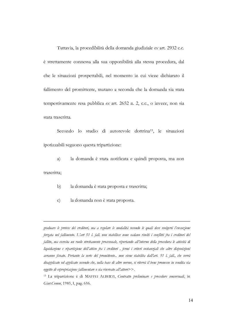 Anteprima della tesi: Fallimento e contratto preliminare, Pagina 10