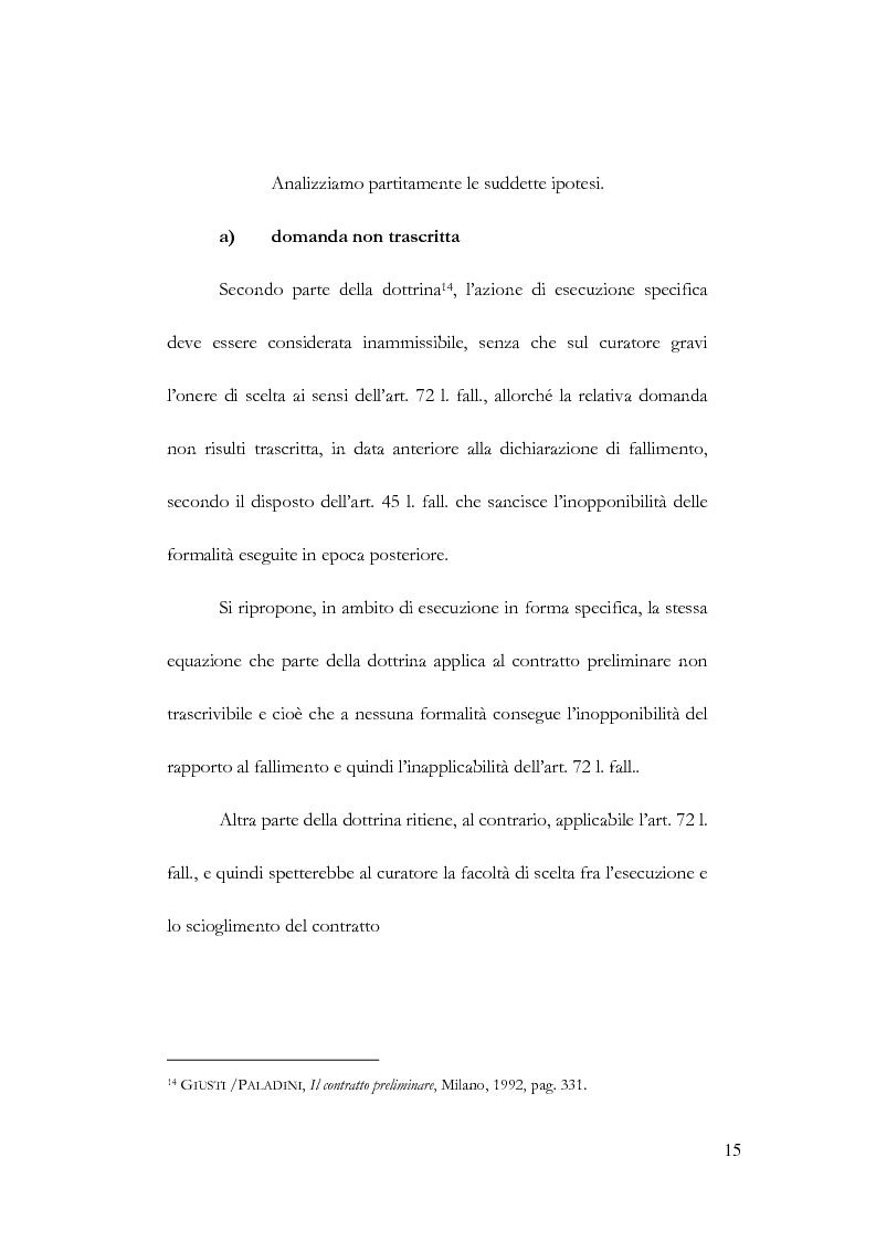 Anteprima della tesi: Fallimento e contratto preliminare, Pagina 11