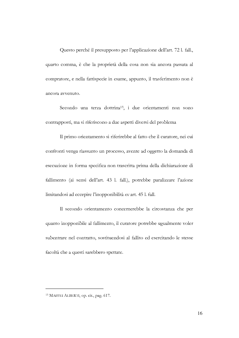 Anteprima della tesi: Fallimento e contratto preliminare, Pagina 12