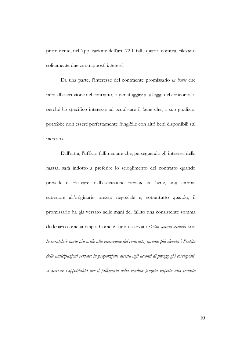 Anteprima della tesi: Fallimento e contratto preliminare, Pagina 6