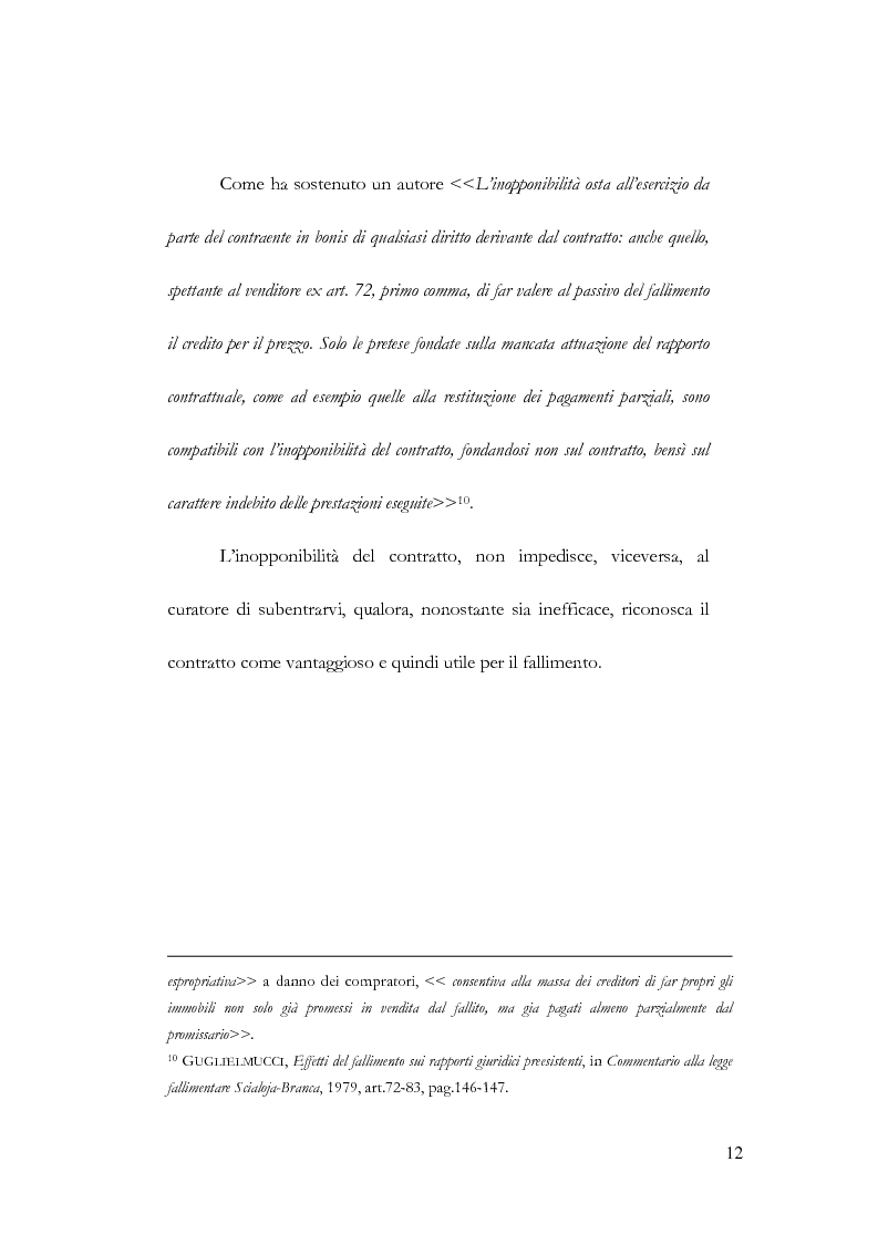 Anteprima della tesi: Fallimento e contratto preliminare, Pagina 8