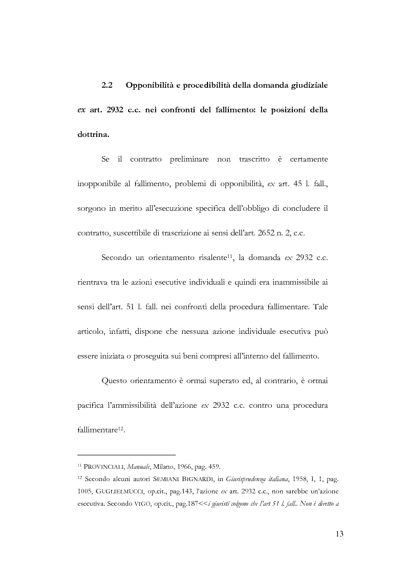 Anteprima della tesi: Fallimento e contratto preliminare, Pagina 9