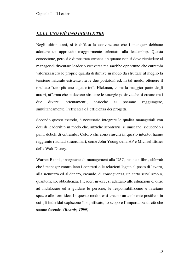 Anteprima della tesi: Leadership e motivazione, Pagina 13