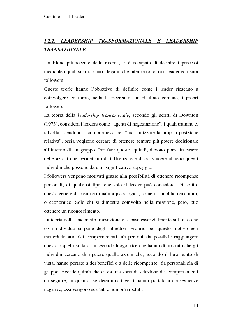 Anteprima della tesi: Leadership e motivazione, Pagina 14