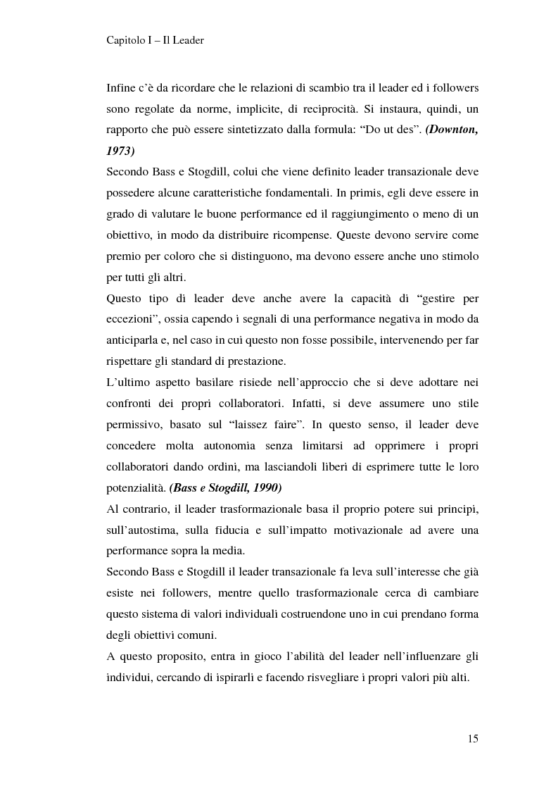Anteprima della tesi: Leadership e motivazione, Pagina 15
