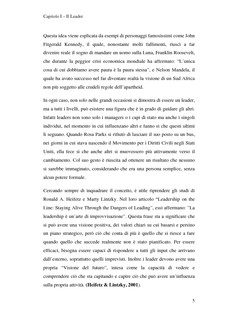 Anteprima della tesi: Leadership e motivazione, Pagina 5