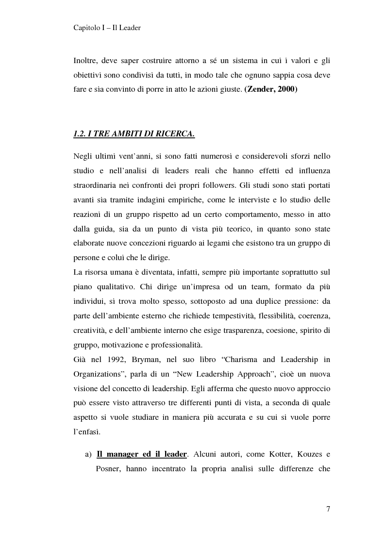 Anteprima della tesi: Leadership e motivazione, Pagina 7
