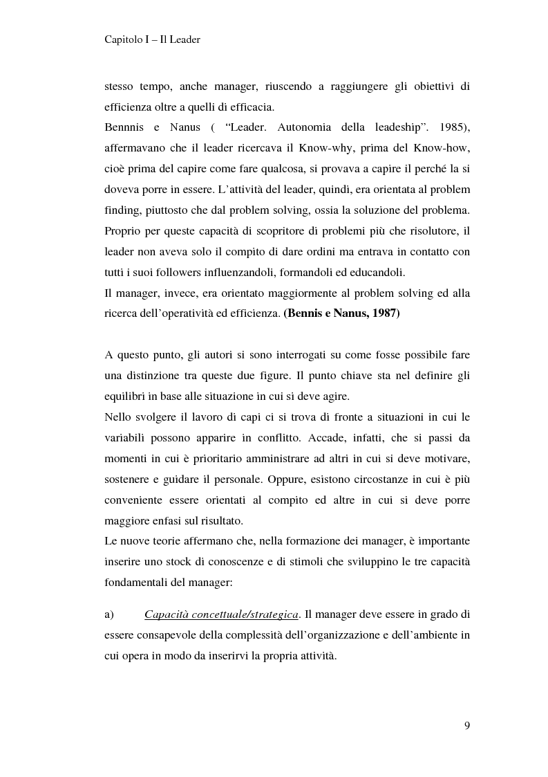 Anteprima della tesi: Leadership e motivazione, Pagina 9