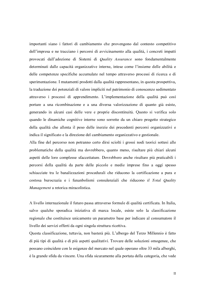 Anteprima della tesi: La qualità nei servizi alberghieri: il caso Hotel Milano, Pagina 2