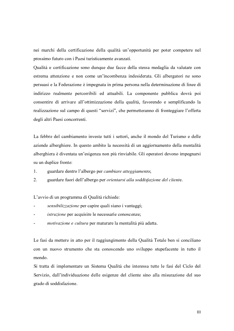 Anteprima della tesi: La qualità nei servizi alberghieri: il caso Hotel Milano, Pagina 3