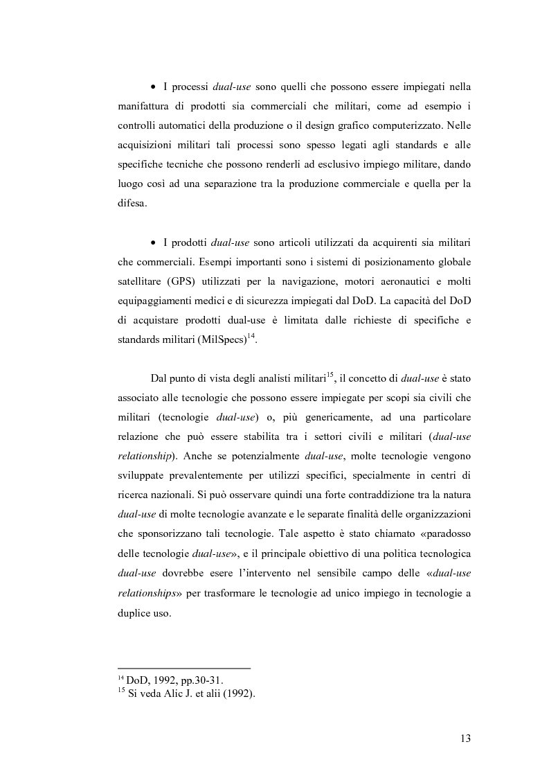 Anteprima della tesi: Le tecnologie dual-use: implicazioni per l'economia e per la sicurezza internazionale, Pagina 13