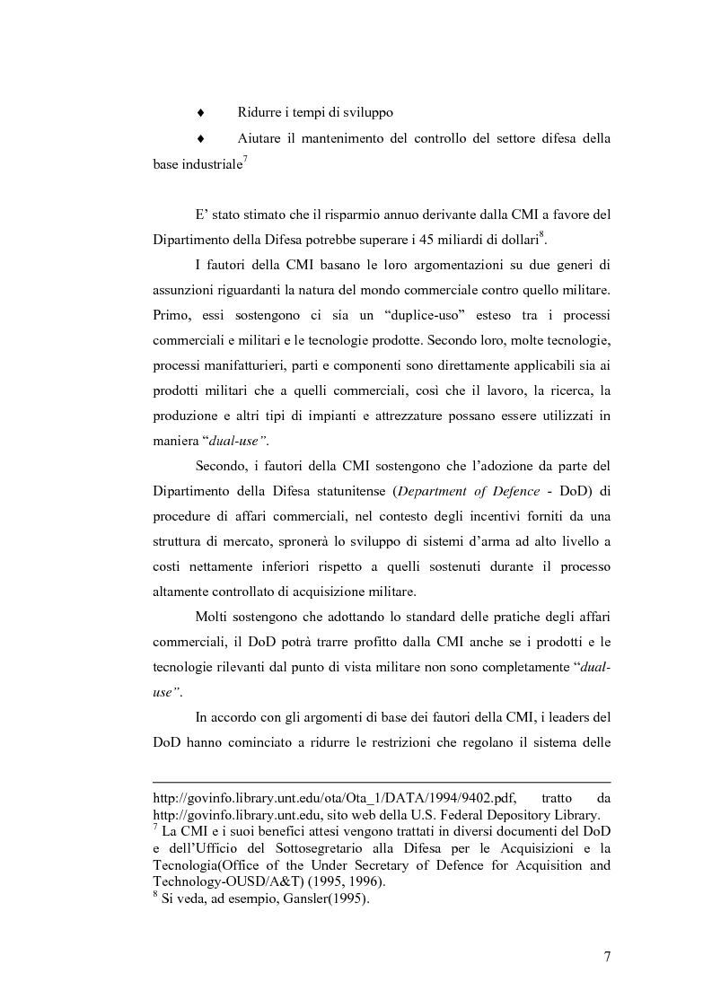Anteprima della tesi: Le tecnologie dual-use: implicazioni per l'economia e per la sicurezza internazionale, Pagina 7