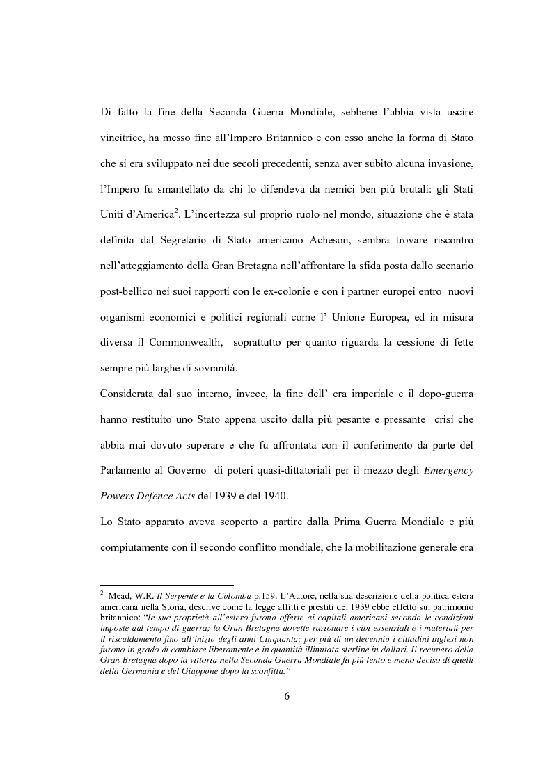 Anteprima della tesi: La Costituzione Britannica tra tradizione e modernizzazione, Pagina 2