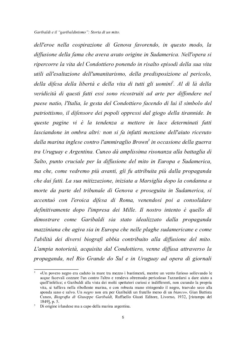 Anteprima della tesi: Garibaldi e il ''garibaldinismo'': Storia di un mito, Pagina 2