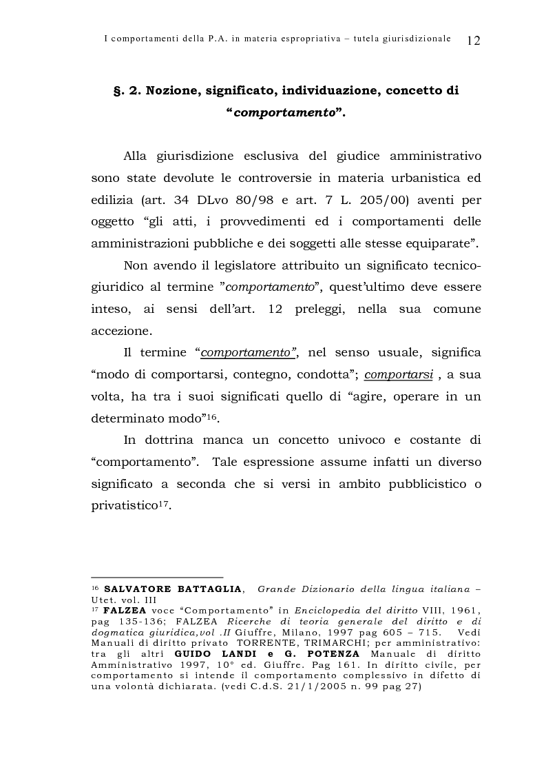 Anteprima della tesi: I comportamenti della pubblica amministrazione in materia espropriativa: tutela giurisdizionale, Pagina 12
