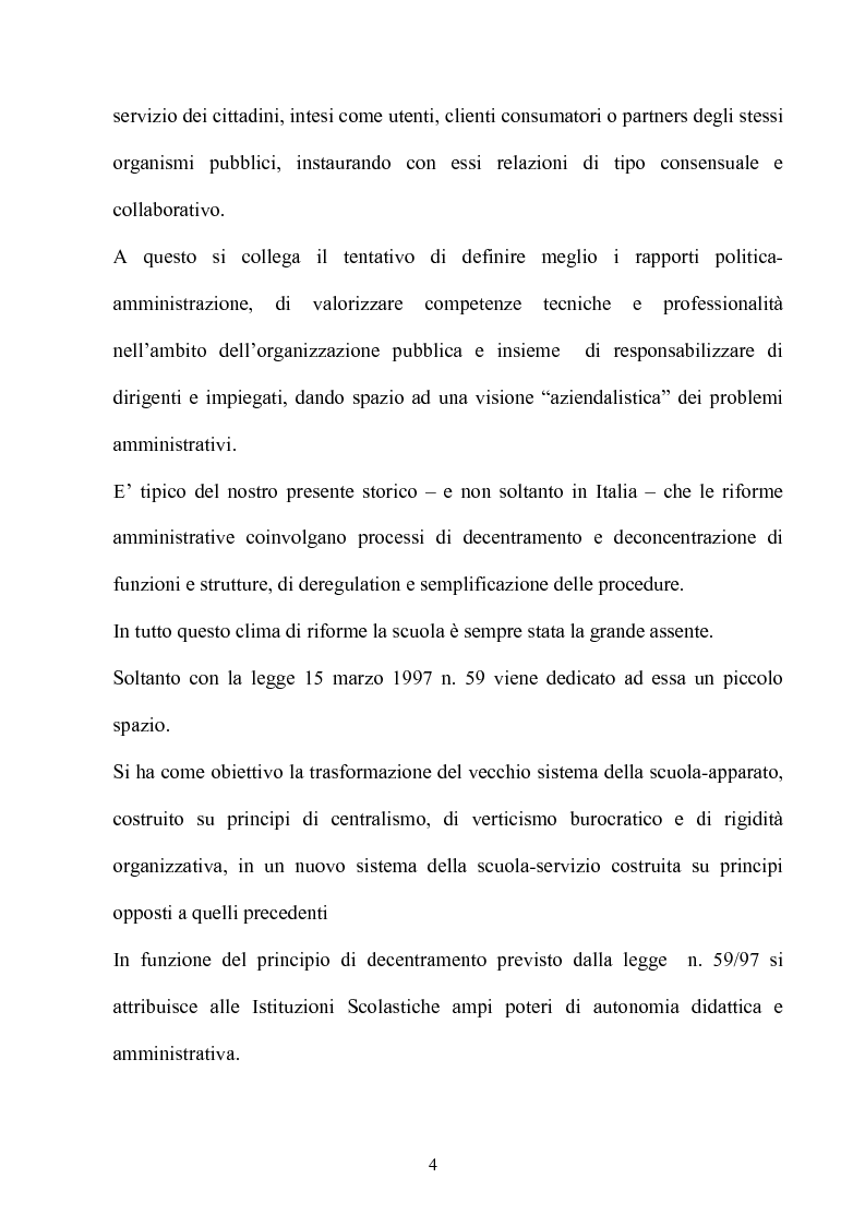 Anteprima della tesi: Gli effetti dell'autonomia sulla gestione e sul sistema contabile dell'istituzioni scolastiche. Un caso, Pagina 2
