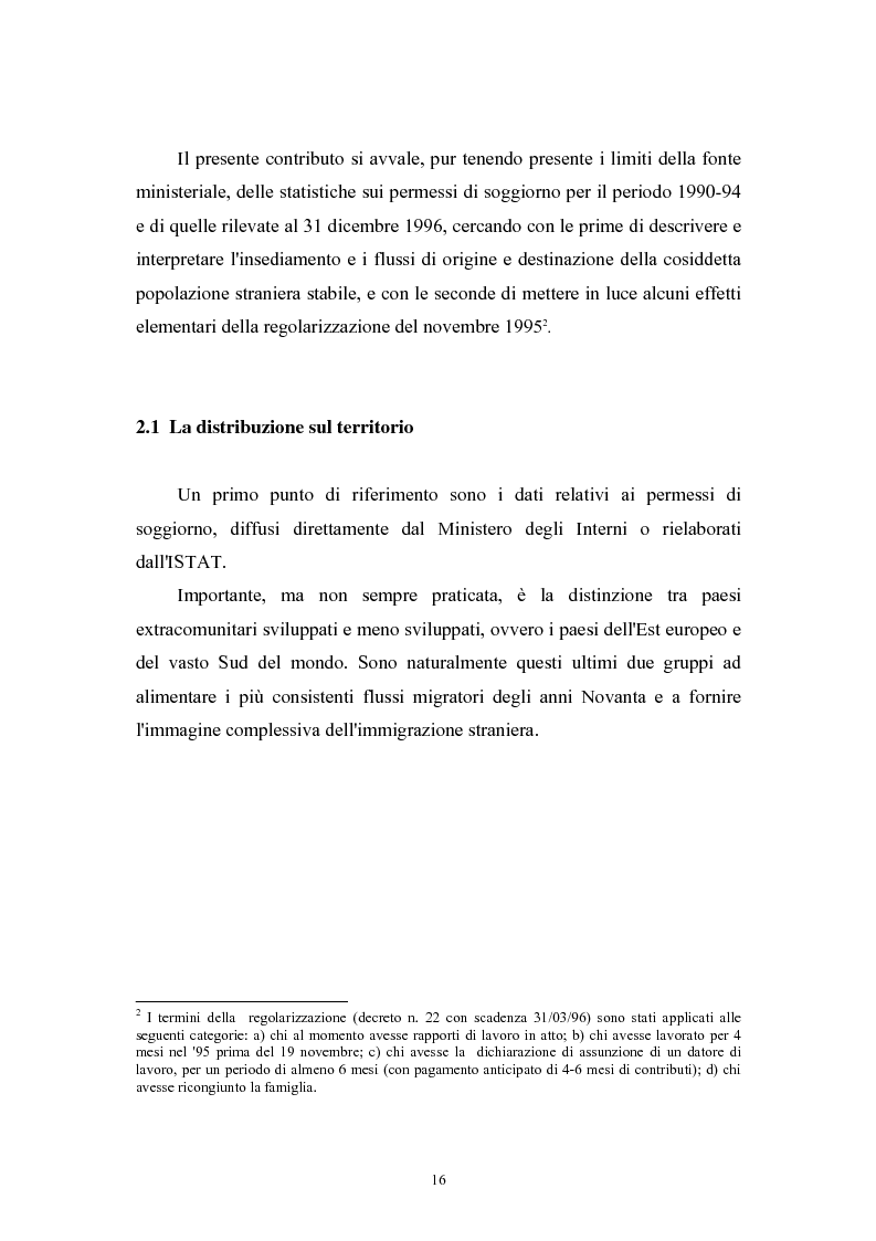 Anteprima della tesi: Immigrazione extracomunitaria e lavoro in Veneto: il caso del comune di Oderzo, Pagina 12