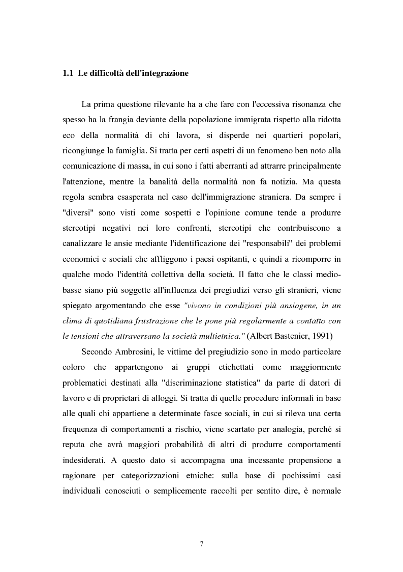 Anteprima della tesi: Immigrazione extracomunitaria e lavoro in Veneto: il caso del comune di Oderzo, Pagina 3