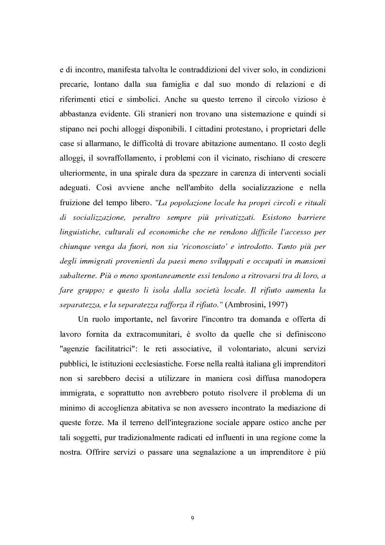 Anteprima della tesi: Immigrazione extracomunitaria e lavoro in Veneto: il caso del comune di Oderzo, Pagina 5