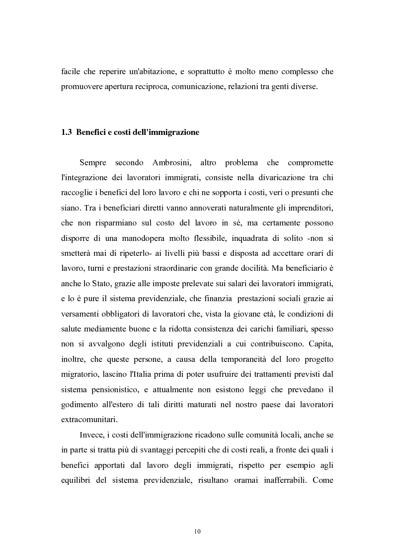 Anteprima della tesi: Immigrazione extracomunitaria e lavoro in Veneto: il caso del comune di Oderzo, Pagina 6