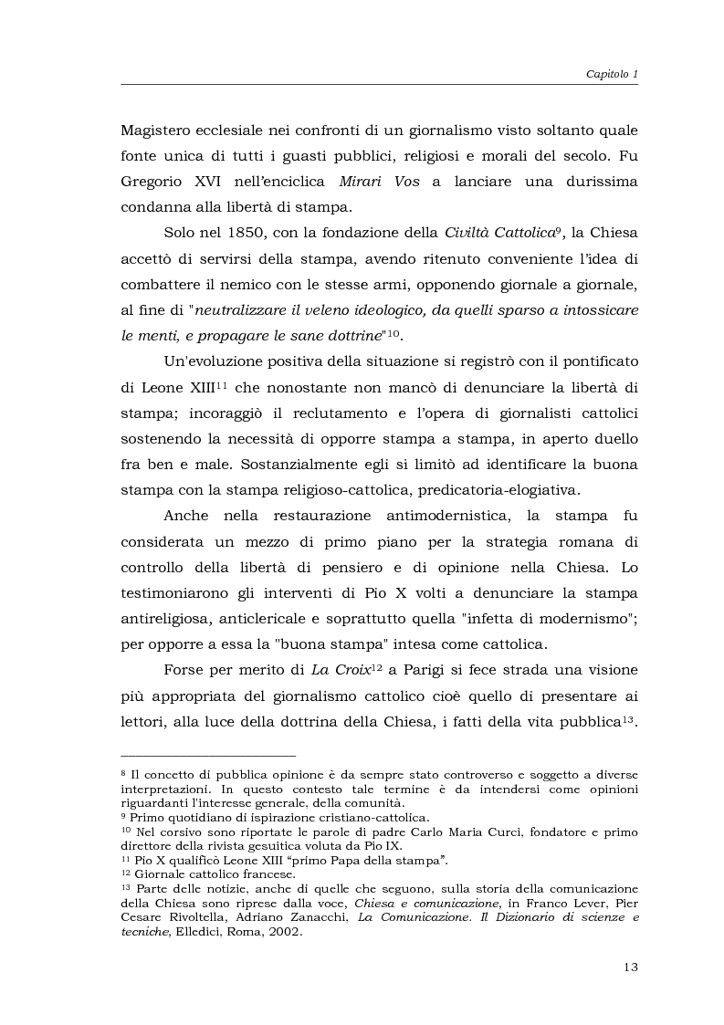 Anteprima della tesi: I media della Chiesa italiana, Pagina 10