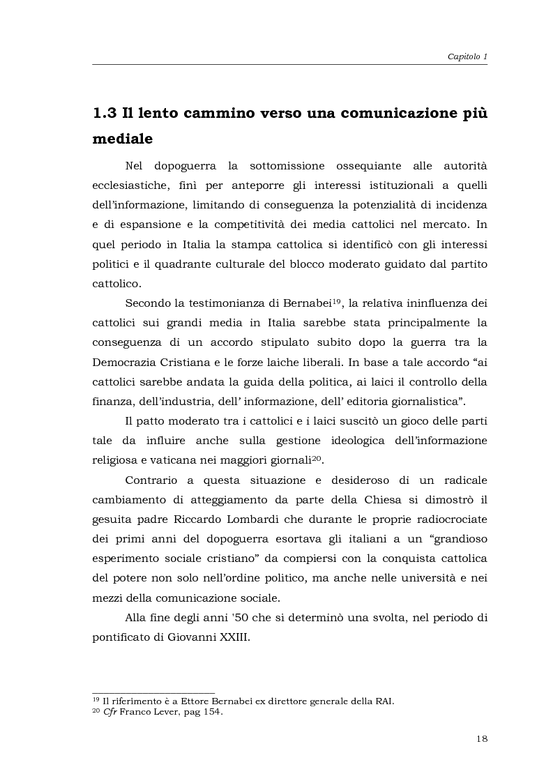 Anteprima della tesi: I media della Chiesa italiana, Pagina 15