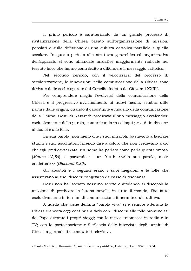 Anteprima della tesi: I media della Chiesa italiana, Pagina 7