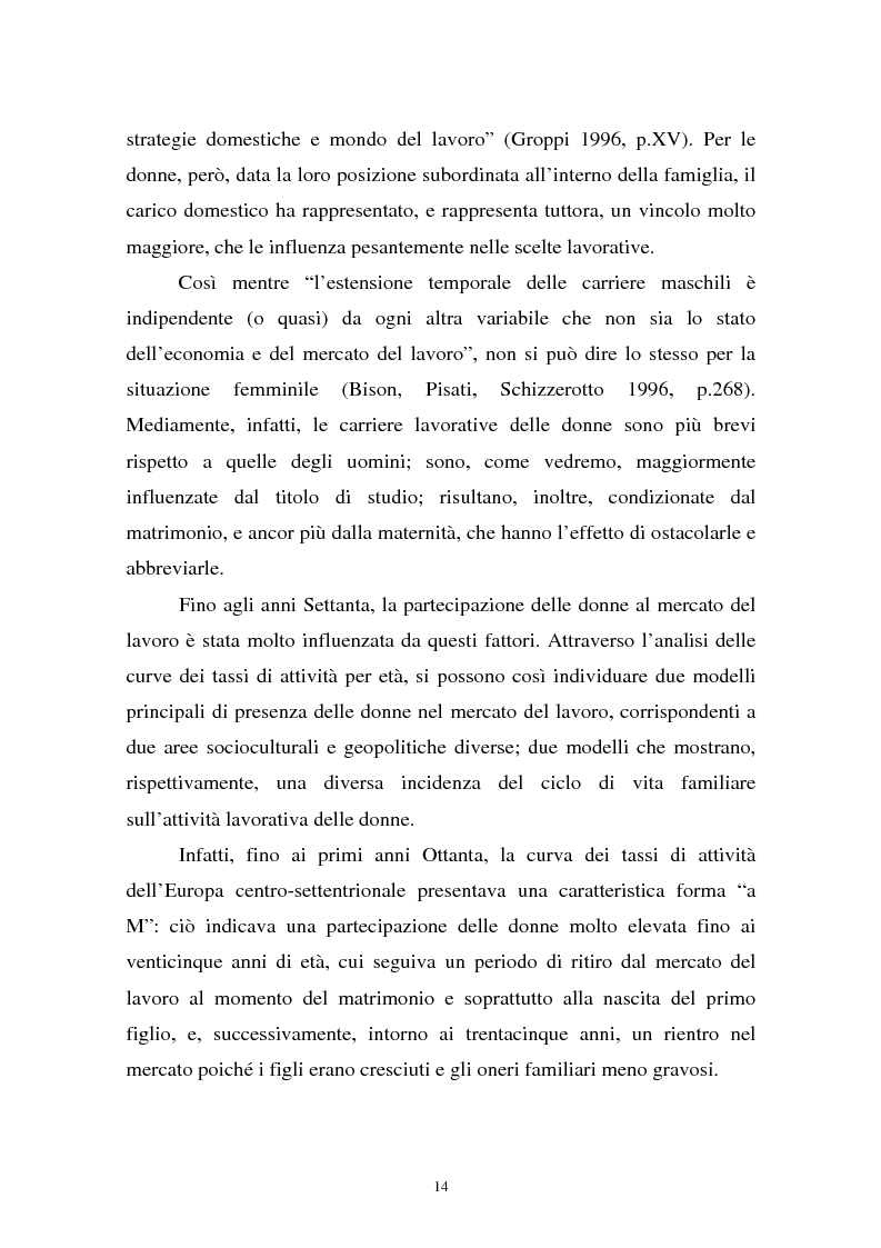 Anteprima della tesi: Donne in carriera e carriere di donne: il caso delle docenti universitarie, Pagina 10
