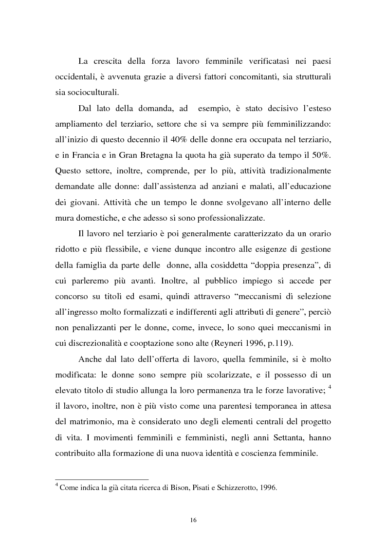 Anteprima della tesi: Donne in carriera e carriere di donne: il caso delle docenti universitarie, Pagina 12