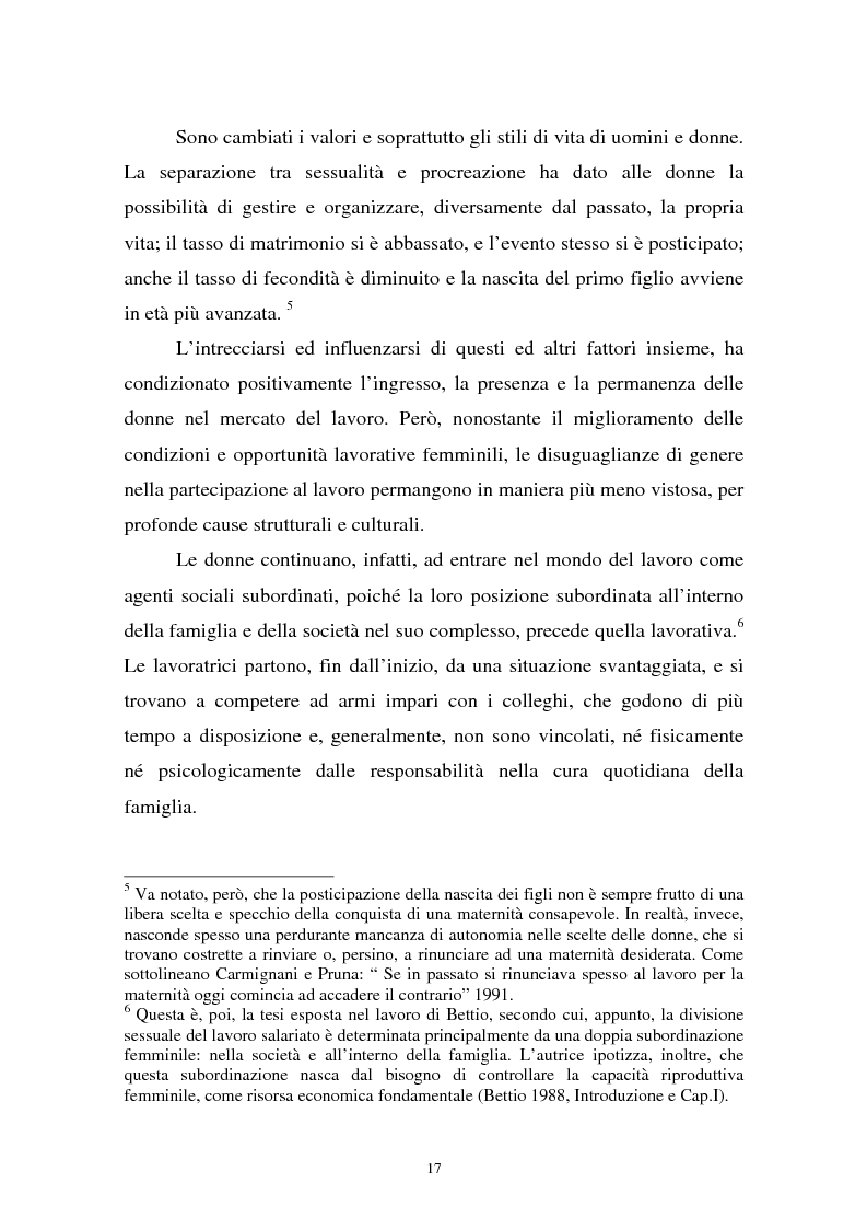 Anteprima della tesi: Donne in carriera e carriere di donne: il caso delle docenti universitarie, Pagina 13