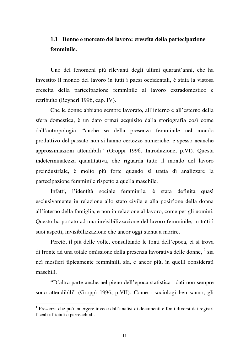 Anteprima della tesi: Donne in carriera e carriere di donne: il caso delle docenti universitarie, Pagina 7