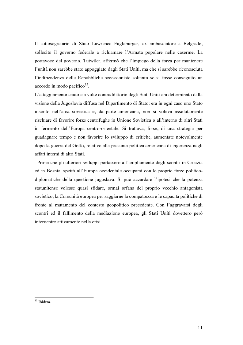 Anteprima della tesi: La secessione slovena, l’Italia e la Regione Friuli Venezia Giulia durante la crisi, Pagina 11