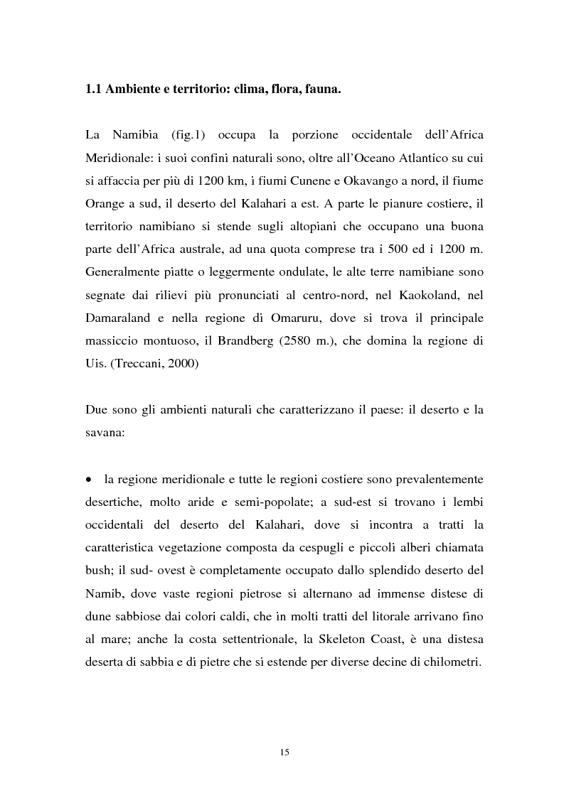 Anteprima della tesi: Namibia: ambiente naturale, sociale e turismo, Pagina 13