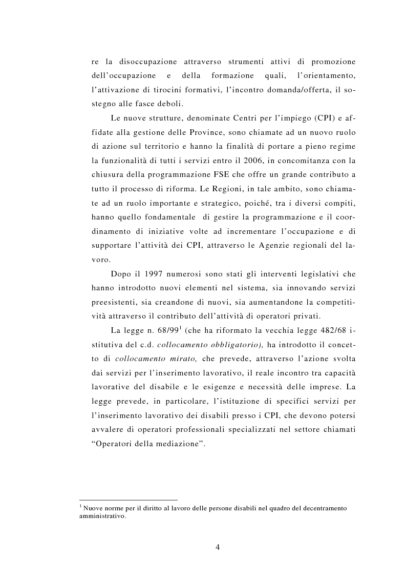 Anteprima della tesi: Le Agenzie per il lavoro nel Decreto Legislativo 276 del 2003, Pagina 4