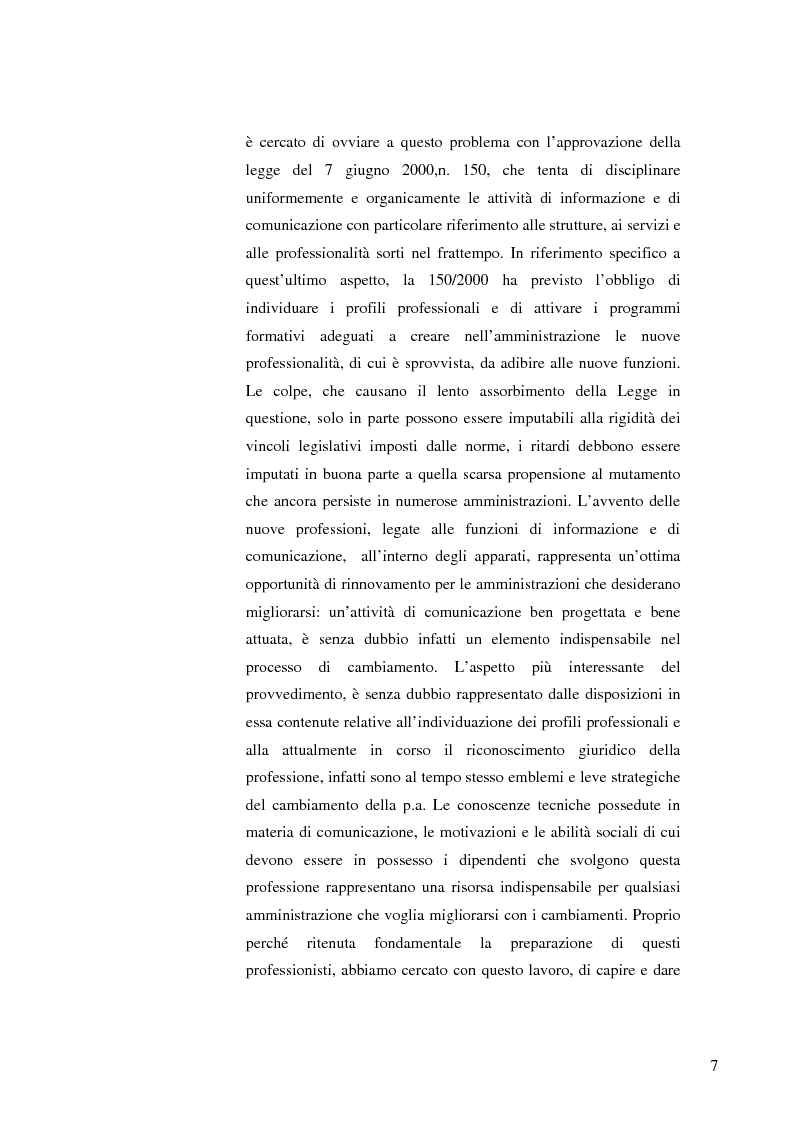 Anteprima della tesi: Strategie e normative per la formazione del comunicatore pubblico, Pagina 2