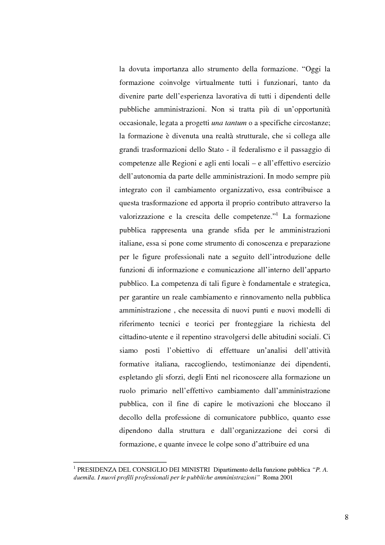 Anteprima della tesi: Strategie e normative per la formazione del comunicatore pubblico, Pagina 3