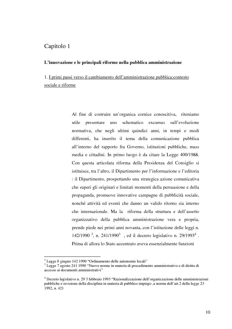 Anteprima della tesi: Strategie e normative per la formazione del comunicatore pubblico, Pagina 5
