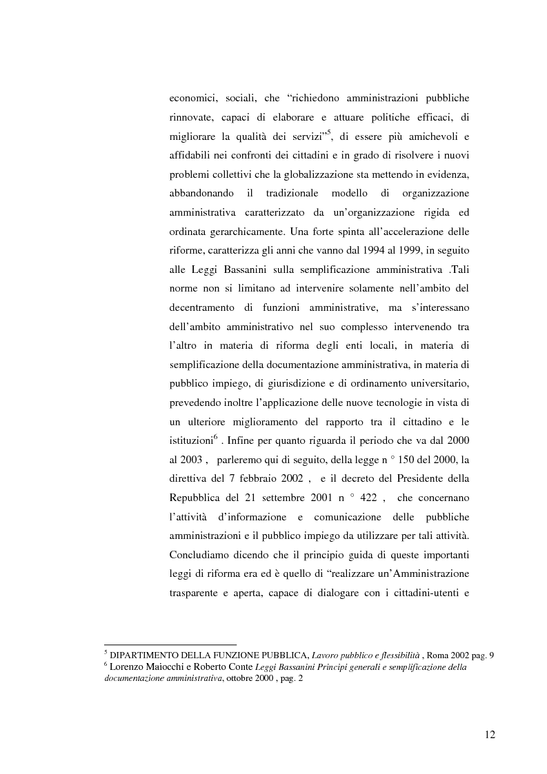 Anteprima della tesi: Strategie e normative per la formazione del comunicatore pubblico, Pagina 7